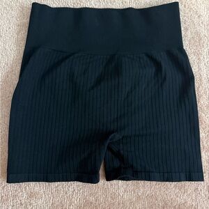 H&M Black Ribbed Bike Shorts
